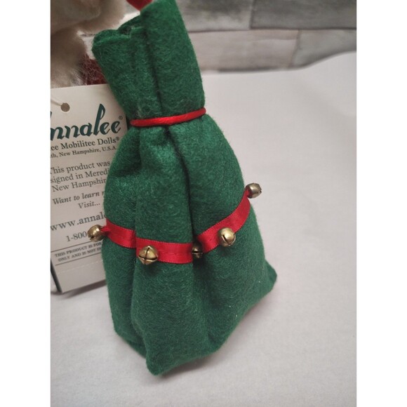 ANNALEE JINGLEBELL MOUSE CHRISTMAS SANTA SUIT W/SACK 7 INCHES HIGH - Picture 3 of 8